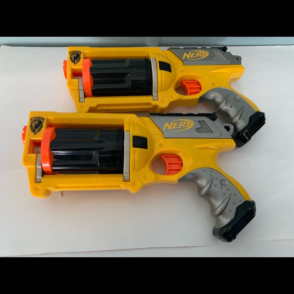 Nerf N Strike Dart Blaster Maverick Rev 6 Lot of 2 Tested Works